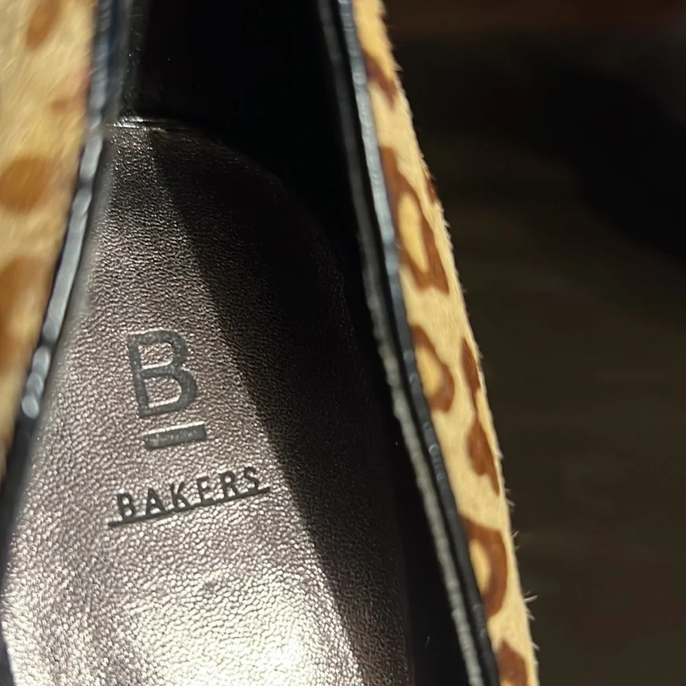Baker’s Victoria Calf Hair Leopard Print Platform Pumps Size 8